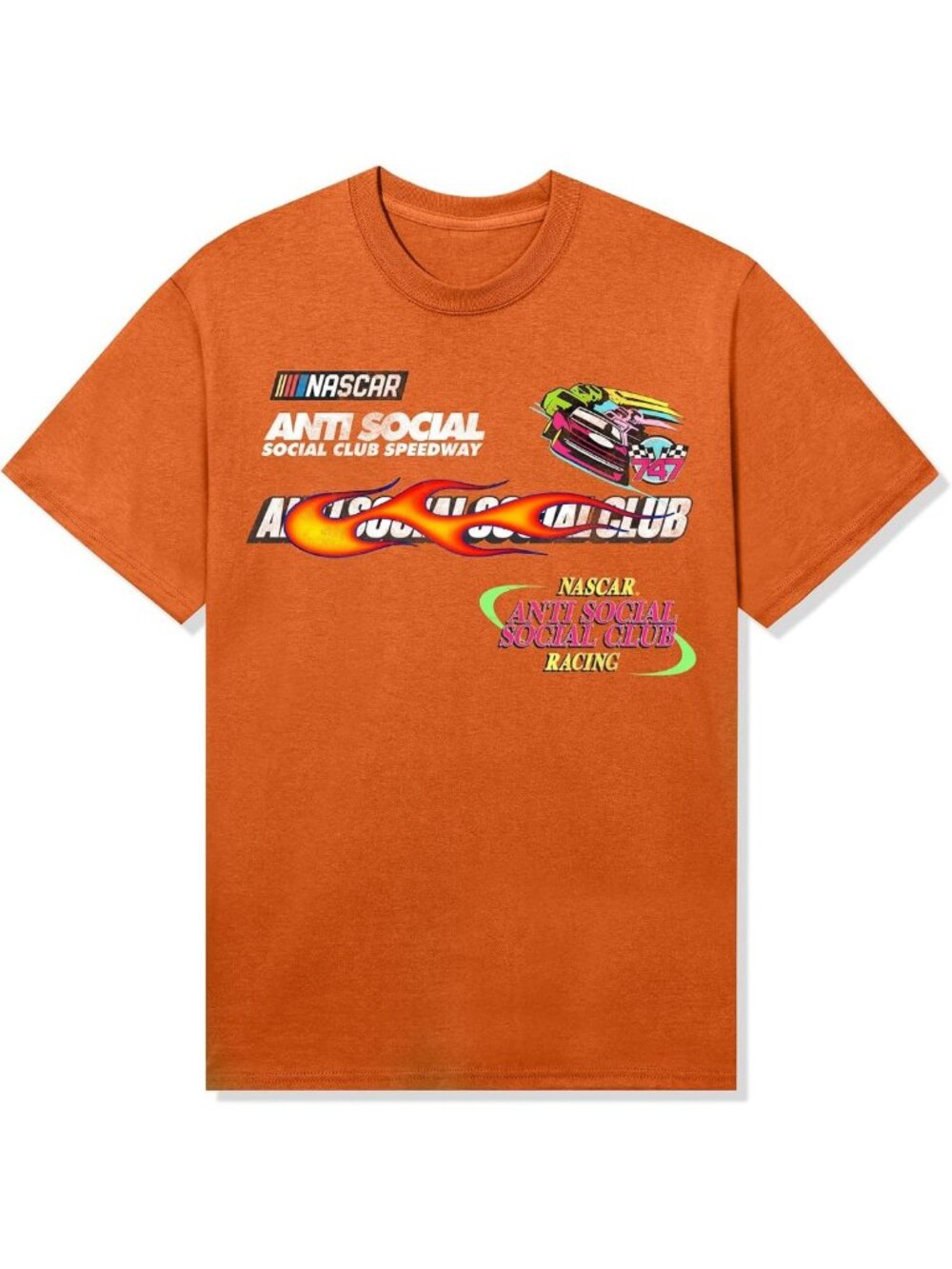 Unisex Anti Social Club Nascar Daytona Graphic Tee - Trendy Streetwear Top